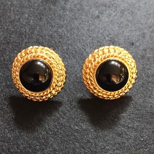 St. John “Vintage” Black & Gold Earrings